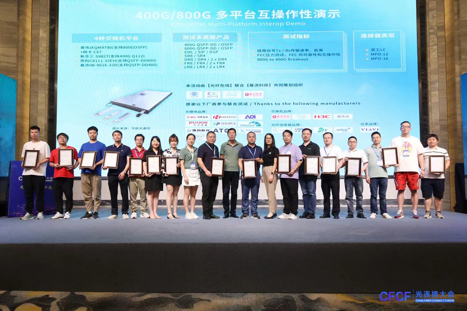迅特AI应用光模块系列成功通过CFCF互联互通测试认证