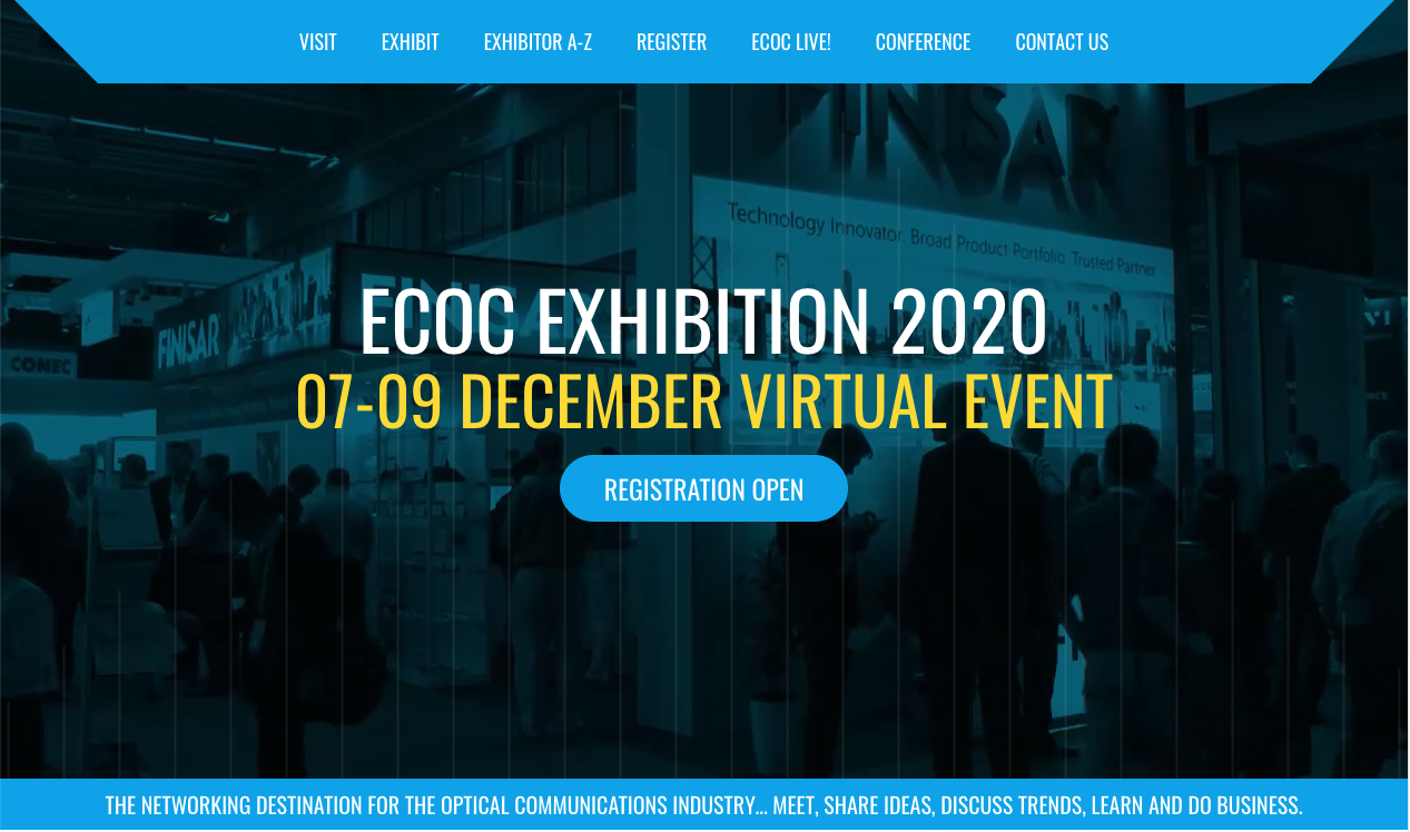 欢迎参观迅特12月7-9日ECOC在线展台